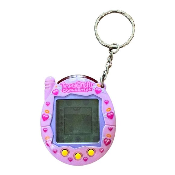 Bandai Tamagotchi Connection V3 2004 Pink Purple Hearts Angel Wings Halo - Works - Picture 3 of 6